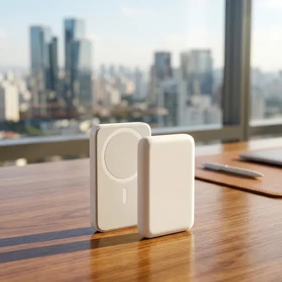 Bateria Portátil Magnética MagSafe 10000mAh Carregador Sem Fio Indução Wireless iPhone Android