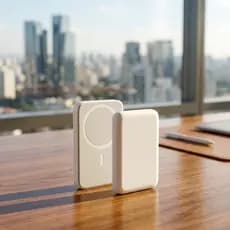 Bateria Portátil Magnética MagSafe 10000mAh Carregador Sem Fio Indução Wireless iPhone Android