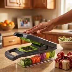 Mandoline Fatiador Cortador 16 em 1 Ralador De Legumes Batata Palito Cebola Picador Com Recipiente Salada Prático
