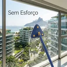 Esfregão Mop Cabo Longo 1,30m Mop Triangular Rotação Flexível Rodo Para Roda pé Forro E Vidraças De Prédio