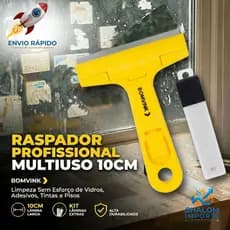 Raspador Multiuso com Refil – Limpa Vidros Azulejos e Pisos Ideal para Casa Escritório e Profissionais