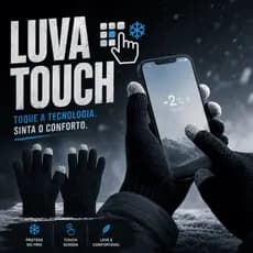Luva Inverno de Lã Touch Material Confortavel Anti Frio