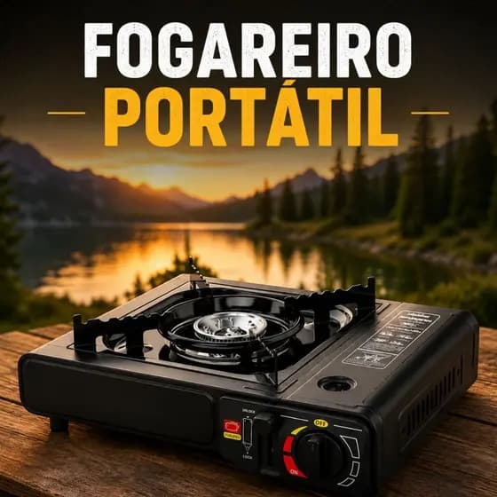 Fogareiro Portatil a Gas para Viagens Eventos e Imprevistos