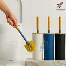 Escova Sanitária de Bambu Premium – Design Moderno, Resistente e Higiênica | Preta, Azul e Branco