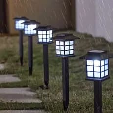 Kit 1–6 Luminárias Solares de Jardim – Recarregáveis com Energia Solar – Decoração para Área Externa