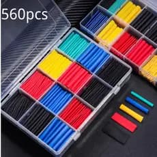 Kit 560 Peças Tubo Termo Retrátil – Ideal para Emenda e Isolamento de Fios