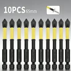 Kit 10 Pontas Phillips PH2 Imantadas em Aço – Para Parafusadeira e Furadeira