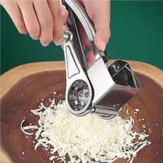 Ralador de Queijo Manual em Aço Inox Profissional Fácil de Usar Prático e Durável