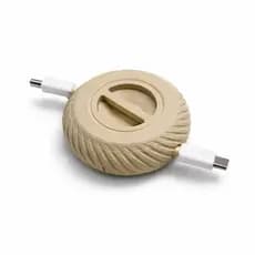 Organizador de Cabos Giratório Portátil Enrolador de Fio  USB  Fone de Ouvido Case Anti Nó Multiuso