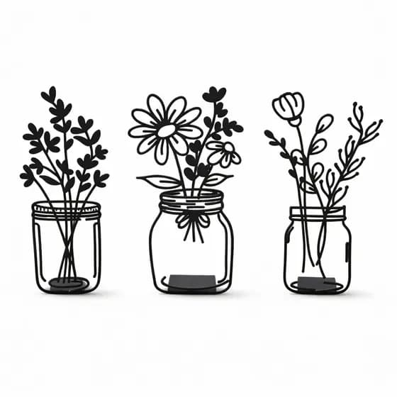 Kit 3 Vasos Decorativos Modernos Mesa Minimalista Sala Estante Escritório Enfeite Casa Luxo delicado