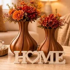 Kit Decoração Sala Vasos Decorativos + HOME 25cm Luxo Moderno Minimalista