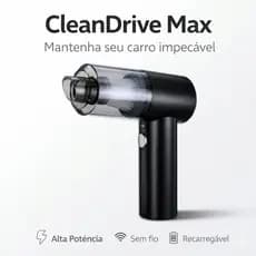 Aspirador Portátil Recarregável CleanDrive Max Sem Fio Alta Potência Carro Casa Teclado Sofá