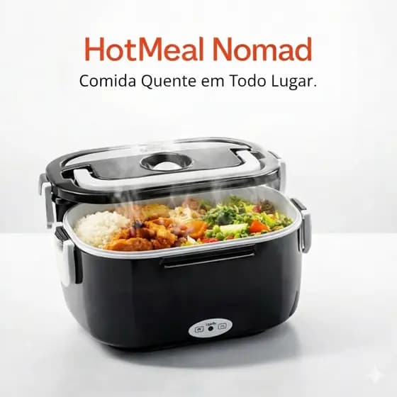 Marmita Elétrica Portátil Veicular Residencial Bivolt 12V 24V 127V 220V Aquece Comida Carro Caminhão