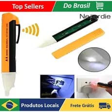 Caneta Chave Teste Eletricista Detector De Tensão 90-1000v com Alerta sonoro - N
