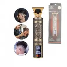 Máquina De Cortar Cabelo Barba Profissional Com Display Digi