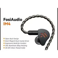 Fone de Ouvido Gamer Fosi Audio IM4 IEM HiFi Aberto Dinâmico com Fio para PS5/PC Audiophile