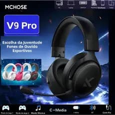 Fone De Ouvido Mchose V9 Pro Headset Gamer Wireless Sem Fio