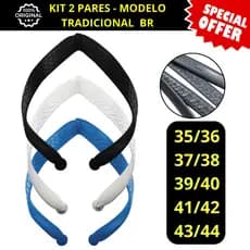 Kit 2 Pares Tiras para Chinelo Unissex Correia Grossa Resistente e Macia