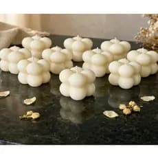Kit 10 Velas Mini Bubble Decorativas Aromáticas Lembrancinha Festa Casamento Aniversário Premium Alta Durabilidade - 40g