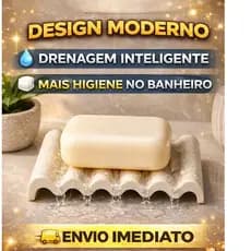 Saboneteira Minimalista Premium Ondulada De Luxo para Lavabo Banheiro pia com Drenante Anti Lodo