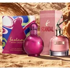 KIT 2 perfumes unissex importados 100ml fantasy e scandalus