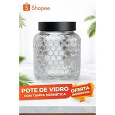 POTE DE VIDRO COM TAMPA HERMÉTICA – DESIGN MODERNO Porta Mantimentos Cozinha | Pote Decorativo Vidro