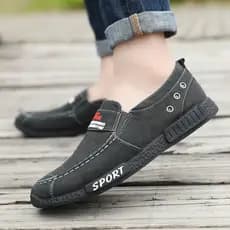 Novo estilo respirável sapatos masculinos de cano baixo deslizamento antiderrapante sapatos de lona resistentes ao desga