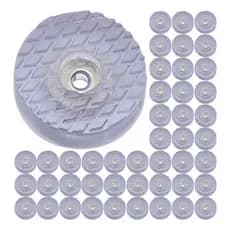 Kit 100 Sapatas de Silicone 18mm com Arruela de Reforço - Protetoras para Pés de Móveis e Cadeiras