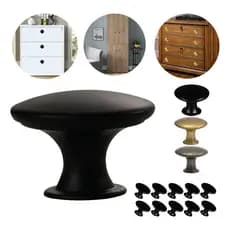 Conjunto 10 Puxadores Redondos para Móveis Gaveta e Armário Decoração