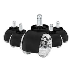Kit 5 Rodinhas para Cadeira Gamer em Silicone/PU - Anti-risco e Protetora para Pisos