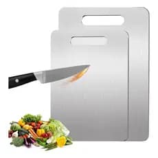 Kit 2 Peças Tábua de Cortar Carne e Churrasco - Resistente e Ideal para Preparo na Cozinha