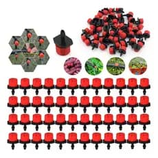 Kit 500 Unidades Micro Mangueira com Aspersores e Gotejadores para Irrigação de Jardim e Horta