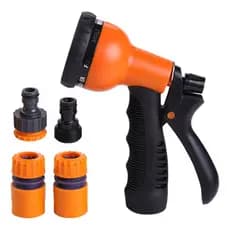 Hidropistola 8 Jatos Engate Rápido Alta Pressão Jardim Limpeza