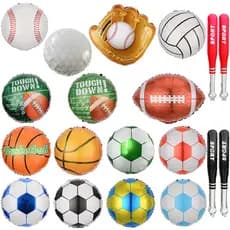 Bexigas Metalicas Bola Futebol Basquete 18 Pol Decoracao Festa Aniversario Infantil Copa 2026