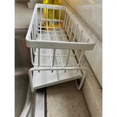 Rack de armazenamento de pano sem perfuração, pia de lavar louça, rack de parede, bancada, tempero, esponja, cesta de dr