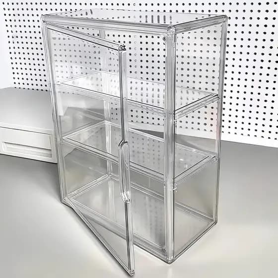 Caixa de armazenamento de mesa pequena dor gabinete barra Chirp arrumado Display plástico transparente acrílico Anti-poe