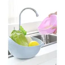 Limpador de arroz Limpador de arroz Cesta de drenagem Suprimentos de cozinha Doméstico Multifuncional Espessado Limpador