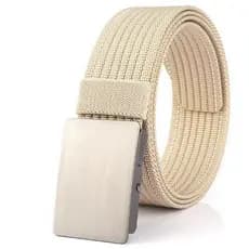 Cinto de lona masculino fivela suave Casual All-Match cinto de náilon simples calças sem furos novo estilo