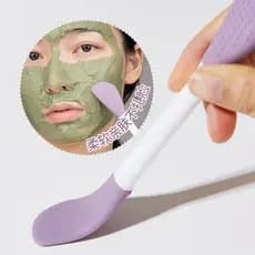 Escova de Silicone de duas cabeças, escova de massagem de limpeza facial para aplicação de filme de lama, ferramenta de