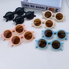 Crianças óculos de sol óculos de sol na moda Retro bebê óculos de sol versão coreana meninos meninas óculos de sol ler