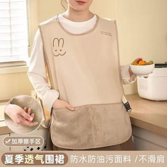 Colete avental cozinha doméstico cozinhar à prova dwaterproof água à prova de óleo estilo jovem cintura de alto valor co