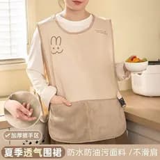 Colete avental cozinha doméstico cozinhar à prova dwaterproof água à prova de óleo estilo jovem cintura de alto valor co