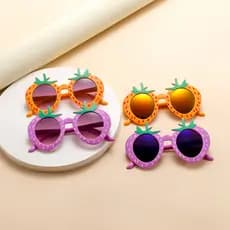 Morango crianças óculos de sol guarda-sol protetor solar óculos de sol dos desenhos animados brinquedos decorativos fres
