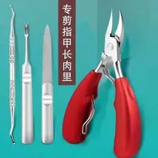 Tesoura para unhas com ranhura para unhas, conjunto único, bico diagonal, tesoura para unhas, Pedicure, ferramenta útil