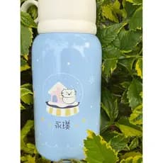 Yongpu copo térmico de inverno quente 450ml tampa portátil palha 304 garrafa térmica de aço inoxidável copo bonito