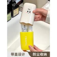 O conjunto de produtos de higiene pessoal que viagens estão pedindo!Casal de duas peças de viagem portátil copo de lavag