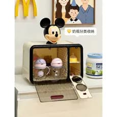 Mesa de alimentação armário de armazenamento Rack de garrafa de bebê Desktop bebê suplemento alimentar utensílios de mes