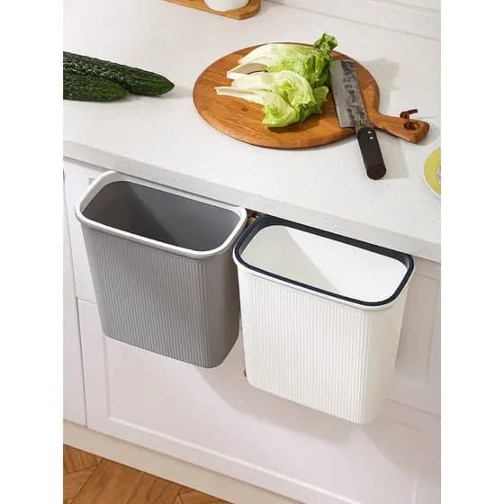 Lixeira de cozinha doméstica, armazenamento de parede, resíduos de cozinha, pendurado, porta de armário de banheiro com