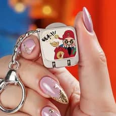 2026 novo estilo portátil cortador de unhas dobrável cortador de unhas Flip chaveiro pingente deus da riqueza sorte Mini