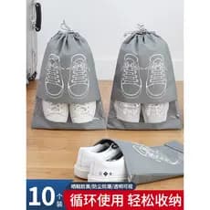 Saco de armazenamento de sapatos à prova de poeira à prova de umidade cordão cordão saco estudante dormitório